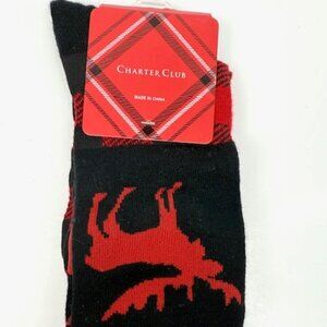 Charter Club Red and Black Buffalo Plaid Christmas Socks